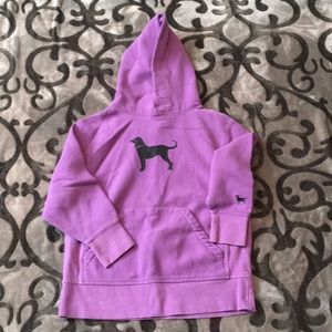 Girls Purple The Black Dog hooded sweatshirt